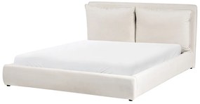 Beliani Vodná posteľ BAJONNA 160 x 200 cm Svetlobéžová manželská