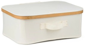 Úložný box G21 40 x 30 x 15 cm, bambusový s vekom, béžový