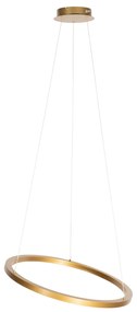 Zlaté závesné svietidlo 60 cm vrátane LED 3-stupňového stmievača - Girello