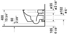 DURAVIT Darling New závesné WC Rimless s hlbokým splachovaním, 370 x 540 mm, biela, s povrchom HygieneGlaze, 2557092000