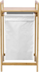 Kôš na bielizeň bambusový HANOI 40 l biely