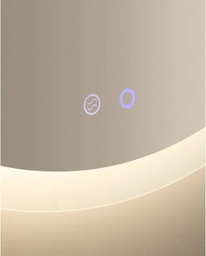 Nástenné zrkadlo s osvetlením ø 60 cm Mervi – Kave Home