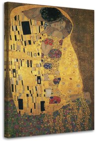 Obraz na plátně REPRODUKCE Gustav Klimt - Polibek - 40x60 cm