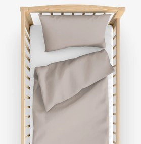 Goldea detské bavlnené obliečky do postieľky - sivohnedé 90 x 120 a 40 x 60 cm