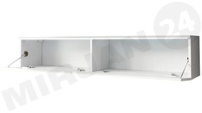 TV stolík/skrinka Dilune 140 (biela + biely lesk) (bez osvetlenia). Vlastná spoľahlivá doprava až k Vám domov. 1053726