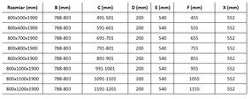 Mexen Roma, sprchovací kút 80 (dvere) x 100 (stena) cm, 6mm číre sklo, zlatý profil + slim sprchová vanička 5cm, 854-080-100-50-00-4010