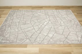 Koberec Opal F438A sivý / strieborný / krémový