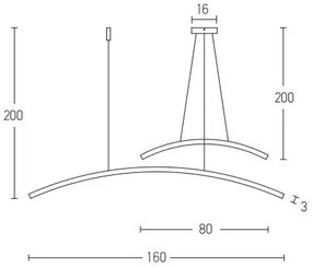 Zambelis 20130 - LED Stmievateľný luster na lanku LED/48W/230V čierna
