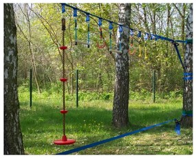 Prenosná prekážková dráha pre deti - lanový park 123498
