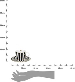 Porcelánová šálka s podšálkou Moustache 250 ml