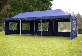 Garthen 401 Záhradný skladací stan - modrý, 3 x 9 m