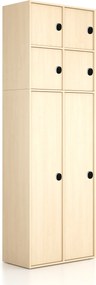 Nadstavba pre skrine FRAME, 4x dvere, 872 x 450 x 854 mm, kódový zámok, breza