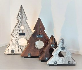 CHYRKA® Vianočný stromček drevený Vianočná dekorácia dekorácia drevený stromček jedľa