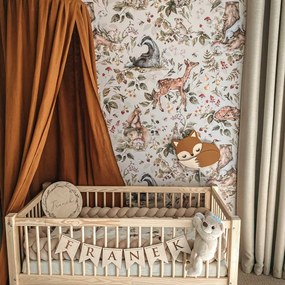 Tapeta roztomilé lesné zvieratá svetlé 280x100cm