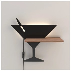 Čierne LED nástenné svietidlo Piccolo – Candellux Lighting