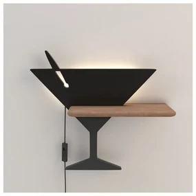 Čierne LED nástenné svietidlo Piccolo – Candellux Lighting