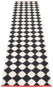 Čierno-biely vnútorný a vonkajší behúň 70x300 cm Marre Black Coral – Pappelina