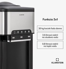 Klarstein Aqueous, výrobník ľadu 3 v 1, kocky ľadu, 20 kg/24h, dávkovač vody: horúca a studená