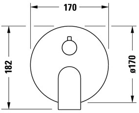 Duravit Tulum - Vaňová batéria pod omietku, chróm TU5210012010
