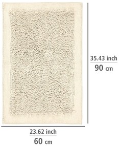 Krémovobiela textilná kúpeľňová predložka 60x90 cm Sidyma – Wenko