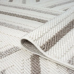 Dekorstudio Moderný okrúhly koberec LINDO 7590 - krémový Priemer koberca: 160cm