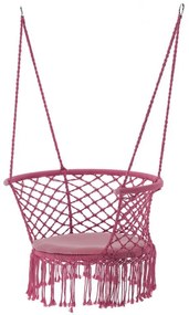 Závesná hojdačka bocianie hniezdo v ružovej farbe