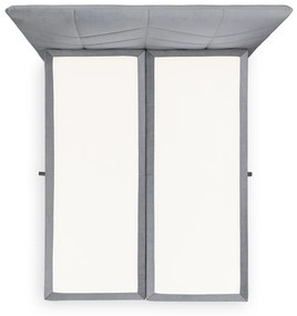 Boxspring posteľ Penia 160x200 s úložným priestorom - sivý hydrofóbny zamat Element 24