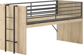 Vyvýšená detská posteľ s roštom 90x200 cm v prírodnej farbe Sam – Vipack