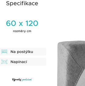 Froté plachta do detskej postieľky marhuľová 60x120 cm