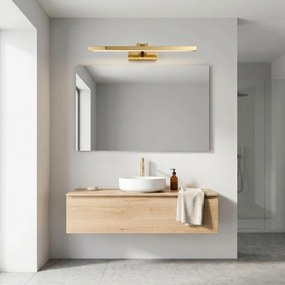 Toolight Toolight, LED kúpeľňové svietidlo 80 cm, 13W, 4000K, 1000lm, APP1862-1W, zlatá lesklá, OSW-66015