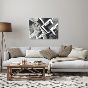 Abstraktný sklenený obraz kociek (70x50 cm)