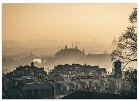 Obraz - Mesto pod hmlou (70x50 cm)