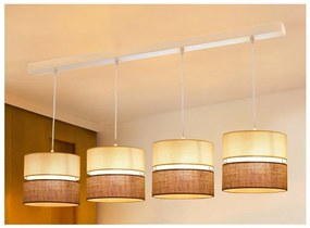 Brilagi - Luster na lanku ROYAL YUTE 4xE27/15W/230V béžová/krémová/biela