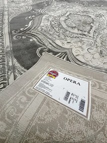 Koberec Opera 8081 sivý – obdĺžnikový koberec s orientálnym vzorom Rozmer: 60x100 cm