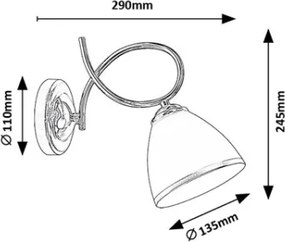 Brilagi - Nástenné svietidlo FRED 1xE27/60W/230V lesklý chróm