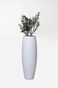 Kvetináč MAGNUM, sklolaminát, výška 80 cm, biely mat