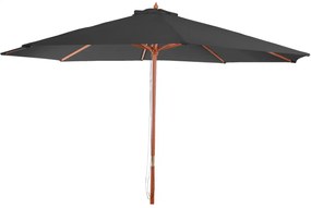 Slnečník Florida Ø 3,5m - polyester/drevo - antracit