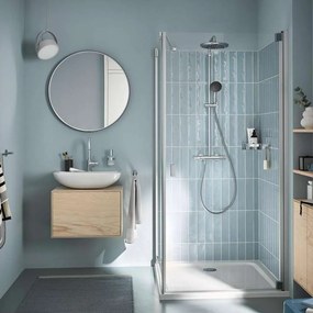 GROHE Vitalio Start nástenný sprchový systém s termostatom, horná sprcha 1jet EcoJoy priemer 250 mm, ručná sprcha 2jet, chróm, 26677001