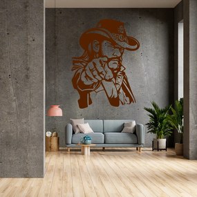 Veselá Stena Samolepka na stenu na stenu Lemmy Kilmister Farba: černá