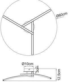 Globo 67129-18 - LED Prisadený luster TANSY 3xLED/6W/230V