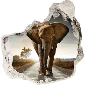 Fototapeta diera na stenu 3D Walking slon nd-p-25742331