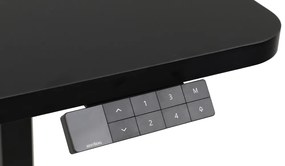 Výškovo nastaviteľný elektrický stôl BestBerg BBAT-16BB / rozmer 160x80 cm / výška 85-130 cm / čierny