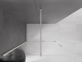 Mexen Velar, sprchová zástena s posuvnými dverami Walk-in 160 x 200 cm, 8mm číre sklo, brúsená oceľ, 871-160-000-03-97