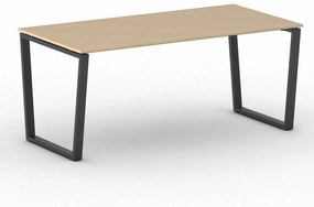 Kancelársky stôl PRIMO IMPRESS, čierna podnož, 1800 x 900 mm, buk