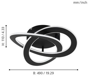 Eglo 99395 - LED Stropné svietidlo ROLIMARE LED/35W/230V