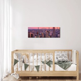 Obraz - New York (s hodinami) (90x30 cm)