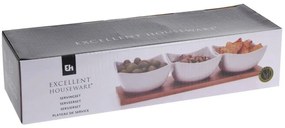 Keramická servírovacia miska Triple 30x10x6 cm sada 3ks