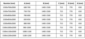 Mexen Velar, sprchový kút s posuvnými dverami 150(dvere) x 70(stena) cm, 8mm číre sklo, chrómový profil, 871-150-070-01-01