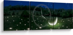 Obraz - Padajúce nebo (s hodinami) (90x30 cm)
