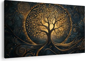 Obraz – Strom so zlatou aurou (90x60 cm)